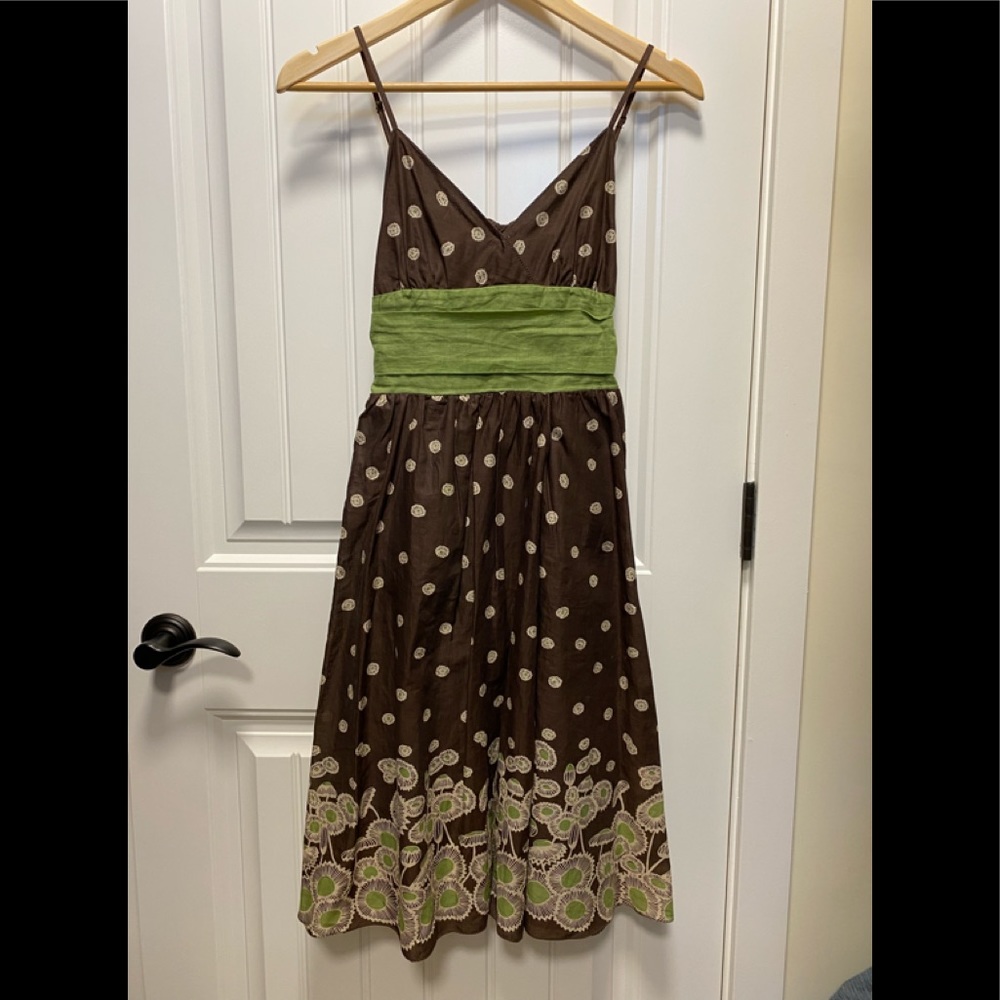 Max Studio Summer Strap Dress with Waist Tie